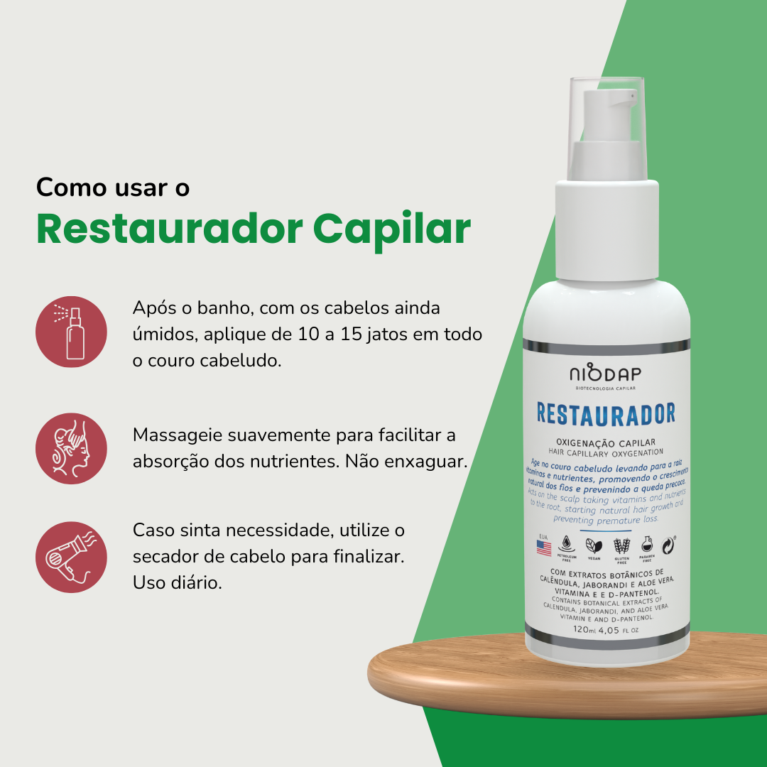 Como usar o restaurador oxigenação capilar